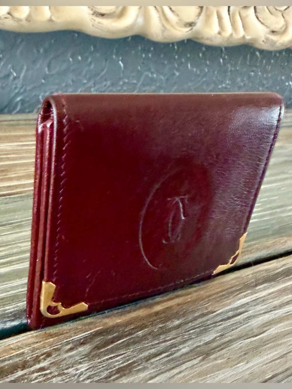 Cartier coin case square purse / wallet Must de Bordeaux 73184184 - Picture 6 of 16